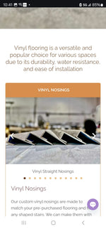 Vinyl Stair Nosing - without wood inserts