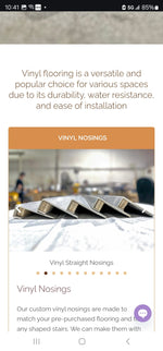 Vinyl Stair Nosing - with wood inserts